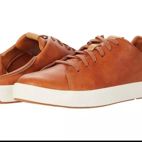 OluKai Other - OluKai Men's Lae'ahi Lī 'Ili Leather Lace Up Sneakers- Fox Tan Brown - 9 M